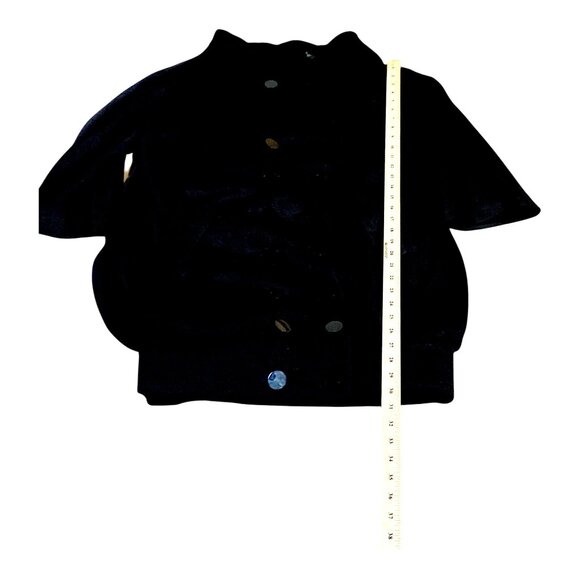 Catherine Malandrino Coat Womens 40 US 4 Black Angora Balloon Pea Couture VTG - Picture 9 of 16